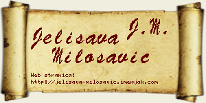 Jelisava Milosavić vizit kartica